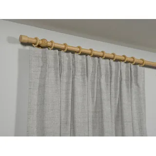 GARDINIA Holz-Gardinenstangen-Set Shorty 1-Lauf Ø 25 mm Buche 200 cm