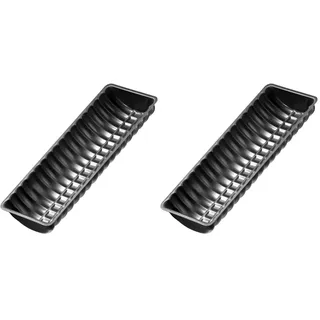 Zenker Rehrückenform 30 cm, Ciabattaform mit Antihaftbeschichtung, hochwertige Backform für Stollen, schwarze Stollenform, Menge: 1 Stück, Schwarz (Packung mit 2)