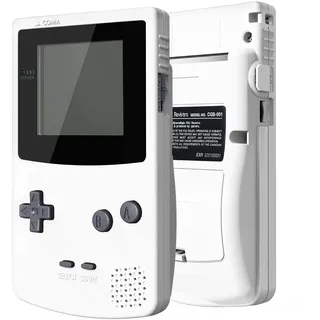 eXtremeRate IPS Ready Upgraded Case&Button für Gameboy Color, DIY-Ersatz Full Hülle Gehäuse Set für Gameboy Color gbc OSD&Reguläres IPS&Standard LCD-Schneeweiß(Ohne Konsole & Screen)