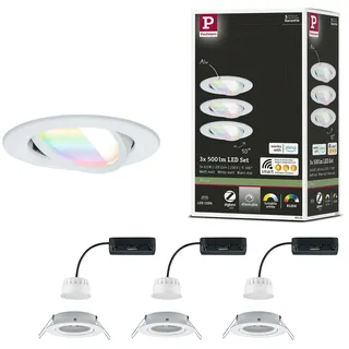 Paulmann Nova Coin 3x6W rund Aluminium