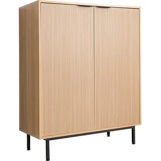 HOME DELUXE Sideboard NYLA - 115 x 90 cm | Kommode Lowboard Highboard Wohnzimmerkommode - Naturbelassen, Beige