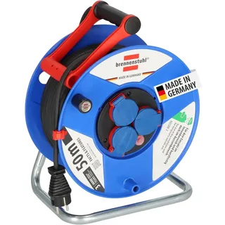 Brennenstuhl 1208230 Kabeltrommel 50 m, Schwarz Schutzkontakt-Stecker