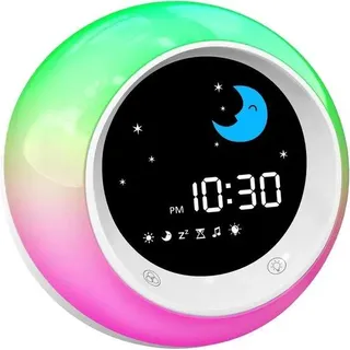 Digitale Kinderwecker Slaaptrainer grün rosa