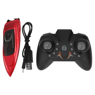 2,4 G Fernbedienung Boot USB High Speed Elektrisches Spielzeug Wasserdichtes Mini Schnellboot Rot