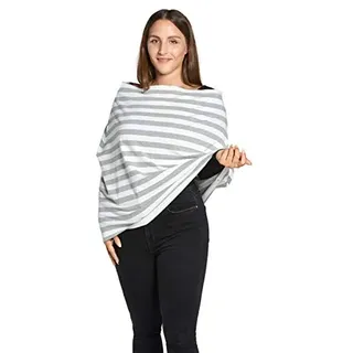 Yumakids 4 in 1 Stilltuch/Stillschal, Einkaufswagenschutz, Babyschalencover, ideal für Unterwegs,inkl. Aufbewahrungsbeutel (grau) - OEKO-TEX® zertifiziert