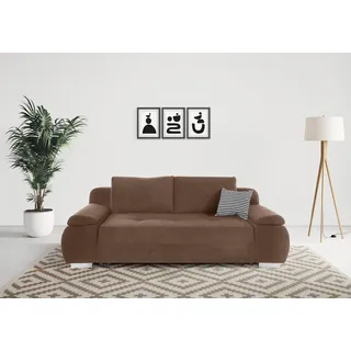 INOSIGN Schlafsofa »Pumo«, mit Boxspring-Aufbau, Bettfunktion und Bettkasten, inklusive Federkern, braun