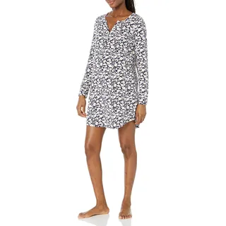 Amazon Essentials Damen Umstands-Stillnachthemd, Marineblau, Silhouette Floral, L