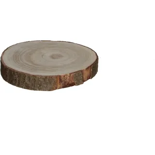 Dekoteller Holz H3 x Ø20 cm Braun