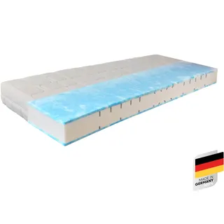 Beco Gelschaummatratze »GUMO MAXX, - GOLD, Matratze 90x200,140x200 und weitere Größen« 25 cm hoch 1 Stk. tlg. druckentlastende Gelschaumauflage, weiche & feste Seite, atmungsaktiv, weiß