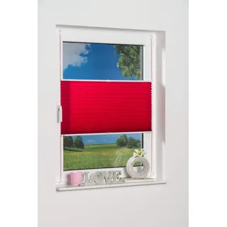 K-home Klemmfix-Plissee Fuchsia 100 x 130 cm (B x L) Lichtschutz +++ Moderne Crushed Optik +++