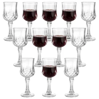 Oungy 12 Stück Schnapsgläser mit Stiel, Portweingläser 5cl, 1.7oz/50 ml Likörgläser mit Stiel, Klare Limoncello Gläsers, Eierlikör Gläser aus Glas, Espresso Martini Gläser, Kelchgläser, Likörschalen