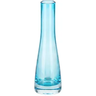 Bamboopack Handgefertigte Vase aus geblasenem Glas, klare Blumenknospenvase, einzelner Stiel, dekorative Glasvase, Flaschen, Tafelaufsatz für Hochzeit, Party, Zuhause und Büro, Blau, M, WTTC75758