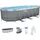 Frame Pool Set oval 549 x 274 x 122 cm inkl. Filterpumpe, Abdeckplane, Poolleiter
