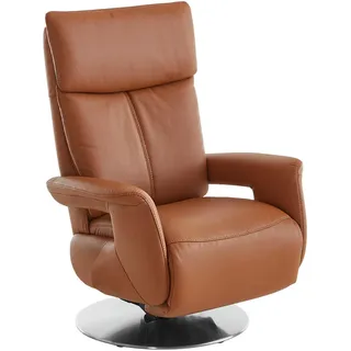 Cantus Relaxsessel , Braun , Metall , Echtleder , Color-Finish-Leder , 78x112x85 cm , Fußauswahl, Lederauswahl, Stoffauswahl, Liegefunktion, Aufstehhilfe, Herz-Waage-Funktion , Wohnzimmer, Sessel, Ledersessel