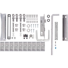 Alberts 678197 Zubehör-Set Flexo | für Doppeltor | 1400 bis 2000 mm Höhe | Stahl roh, feuerverzinkt