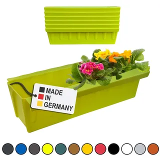 Paletten Blumenkasten 6er-Set Hellgrün Einsatz zum an- & Einhängen Pflanzkasten