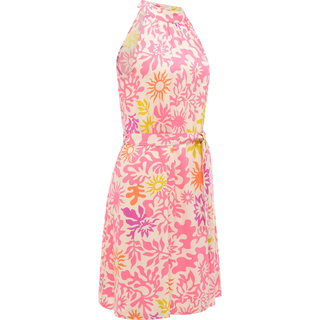 A-Linien-Kleid RAGWEAR "A-Linien-Kleid Angylee Print YOUMODO", Damen, Gr. L, N-Gr, pink (pink combo), Obermaterial: 100% Viskose CV., Kleider A-Linien-Kleid