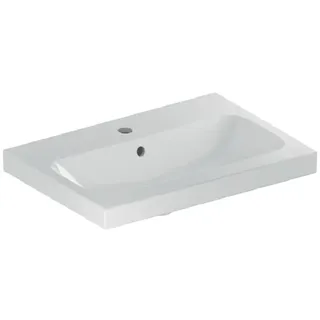 Geberit iCon Light Waschtisch, 60 cm x 42 cm, mit Hahnloch und Überlauf,501841, 501.841.00.2 - Weiß