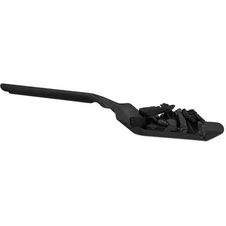 3 tlg Kamin-Set, Kaminholztasche, Kaminholzkorb, Kohlenschaufel, Filz, Stahl, Henkel, faltbar, robust, schwarz/anthrazit