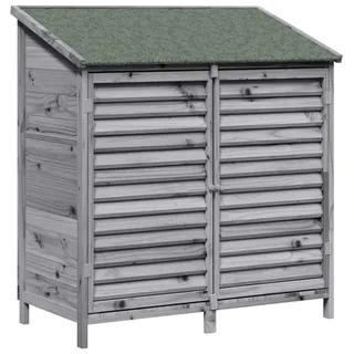 Garten Shed Grau 106 x 56 x 113,5 cm Massivholz aus Fichte - Grau