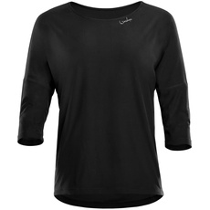 Bild Damen Functional Light And Soft 3⁄4-arm Top Dt111ls Yoga-Shirt, Schwarz, XL EU