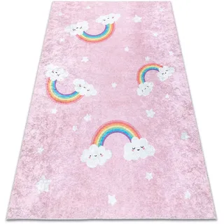 rugsX Teppich Junior 120/170 cm , Pink , Textil , Rechteckig , 120x170 cm , Teppiche und Böden, Teppiche, Kinderteppiche