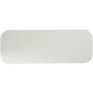 MSV Premium Duschmatte Badematte Badewannenmatte Badewanneneinlage antibakteriell rutschfest mit Saugnäpfen-Weiß-duftet nach Rosen-ca. 36 x 97 cm-waschbar bei 60° Grad, White