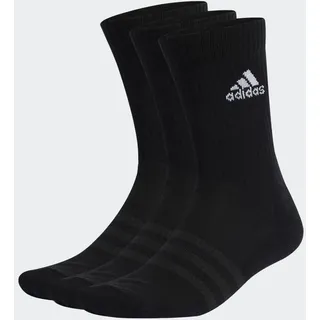adidas Unisex Kinder Cushioned Crew Socks 3 Pairs, Black / White, 5-6 Years