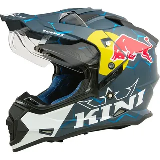 Kini Red Bull ADV 1.0 Endurohelm - Matt Dunkelblau/Weiß/Blau / L