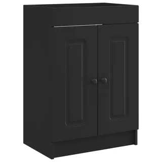 vidaXL Unter dem Waschbecken Badschrank Schwarz 56 x 37,5 x 81 cm - Schwarz