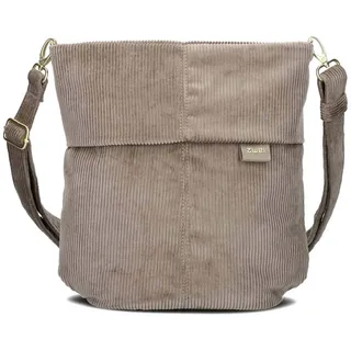 Zwei Mademoiselle.M M90 Umhängetasche Kunstleder Cord-Mocca