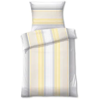 Dyckhoff Kira Gestreift Gelb 135 x 200 cm + 2 x 80 x 80 cm
