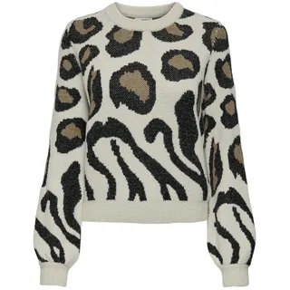 Jdy Strickpullover mit Muster Beige / Schwarz XS