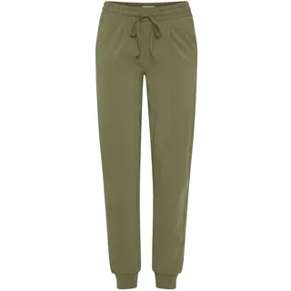 Stoffhose OXMO "Stoffhose OXOdette", Damen, Gr. S, N-Gr, grün (olivine), Obermaterial: 95% Baumwolle CO. 5% Elasthan EL., Hosen Stoffhose
