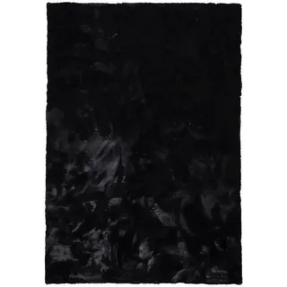 Pergamon Luxus Super Soft Fellteppich 140 x 180 cm Schwarz