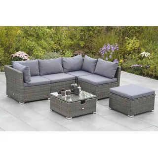 Merxx Malaga Lounge-Set natur/weiß