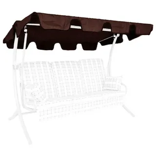 ANGERER Freizeitmöbel GmbH Hollywoodschaukel Sonnendach Universalgröße - passend für viele Hollywoodschaukeln - Schaukeldach Made in Germany (Swingtex braun, Universalgröße)