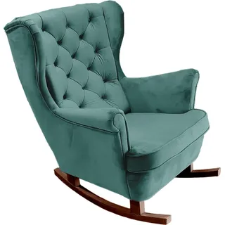 DomoHome Relaxsessel Armlehnensessel Armlehnen Fernsehsessel Loungesessel Polstersessel Couchsessel Armsessel Chair Wohnzimmersessel Ohrensessel | 102x81x95cm | Green_29854 - Grün