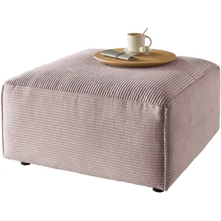 Pure Home Lifestyle Hocker , Rosa , Kunststoff , quadratisch , 80x42x80 cm , Goldenes M, Made in EU, Oeko-Tex® Standard 100, DGM-Emissionslabel , Wohnzimmer, Sessel, Hocker & Hockerbänke, Sitzhocker
