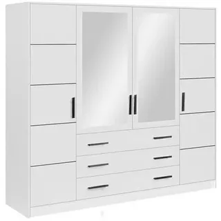 masseno Drehtürenschrank Elise 240 x 200 x 57,5 cm Weiß