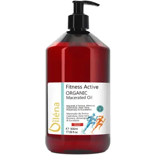 Oïléna Entspannendes Massageöl · Arnika, Calendula, Aloe Vera Mazeriertes Öl · Körper- & Gesichtsöl · Rosmarin & Eukalyptus · Beruhigend, muskelentspannend und natürlich feuchtigkeitsspendend · 500 ml