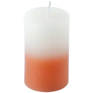 Stumpenkerze, D5 x H8 cm, Arty Tie And Dye, Weiß und Rouge