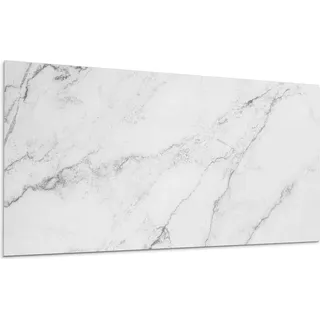 Weißer, Eleganter Marmor – Selbstklebende Fliesen – Wandverkleidung – Wandpaneel – PVC Fliesen – Vinylflisen – PCV Flisen – Selbstklebend – Wanddeko – 10 Stück 100 x 50 cm - Weiß