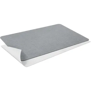 Relaxdays Badematte Kieselgur, 50 x 70 cm, wasserabsorbierend, schnelltrocknend, rutschfest, Badezimmerteppich, grau