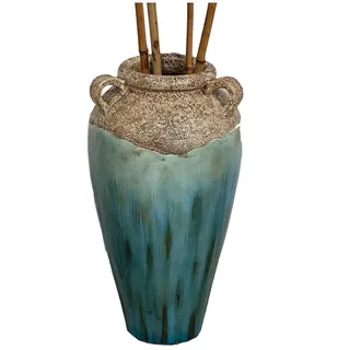 Alexandra House Living Vase, Blau, Braun, Terrakotta, 33 x 60 x 33 cm