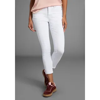 Arizona 7/8-Jeans »Shaping« eng anliegend, Röhrenjeans, Used-Waschung, High-Waist, 7/8-Länge, weiß