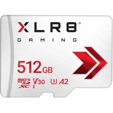 Bild XLR8 Gaming 512 GB Class 10 U3 V30 A2 microSDXC Flash-Speicherkarte, Lesegeschwindigkeit bis zu 100 MB/s, ideal für Smartphones, Tablets, Handheld-Konsolen, weiß