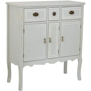 Wanderlust Holz-Sideboard mit 3 schubladen und 3 türen 90x38x98 cm , Grau , Holz , 90x9x38 cm , Kleinmöbel, Kommoden, Sideboards