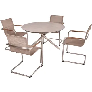 Garden Pleasure Gartenmöbel-Set 10 Sienna 5-teilig Hellbraun