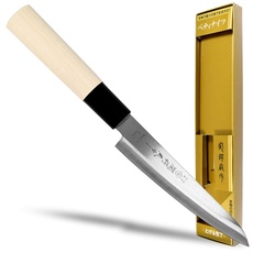 Seki Japan TSUBAZO Japanese Utility Petty Knife, Stainless Steel Fruit Knife, Shiraki Handle, 120 mm (4.7 in)